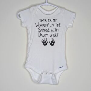 Custom Working In The Shop With Daddy Father Son Daughter Shirt 12m